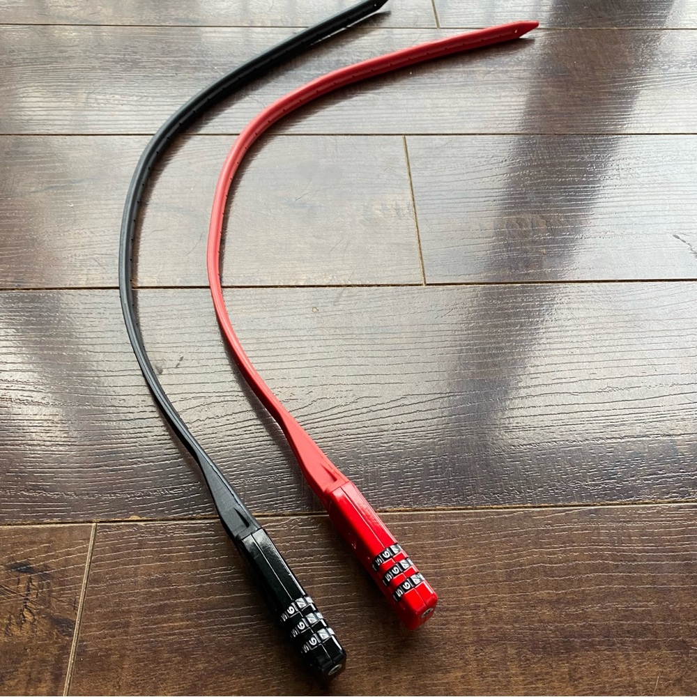 Bell Quickzip Combo Lock Red and Black